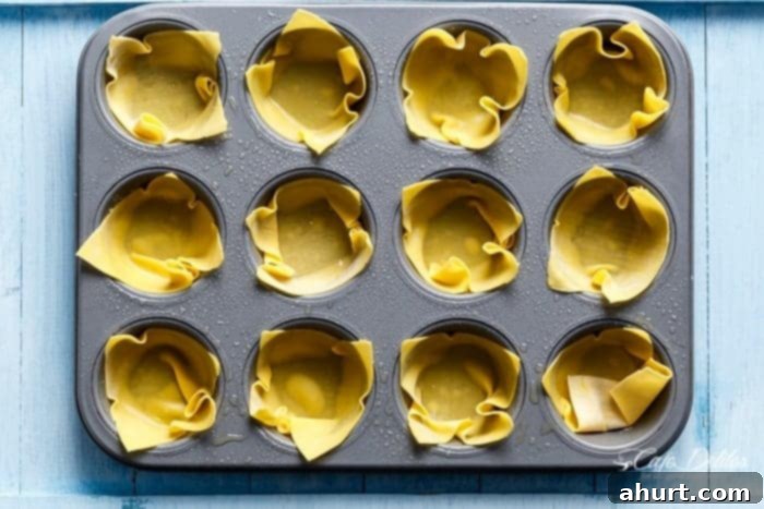 Wonton Cups making