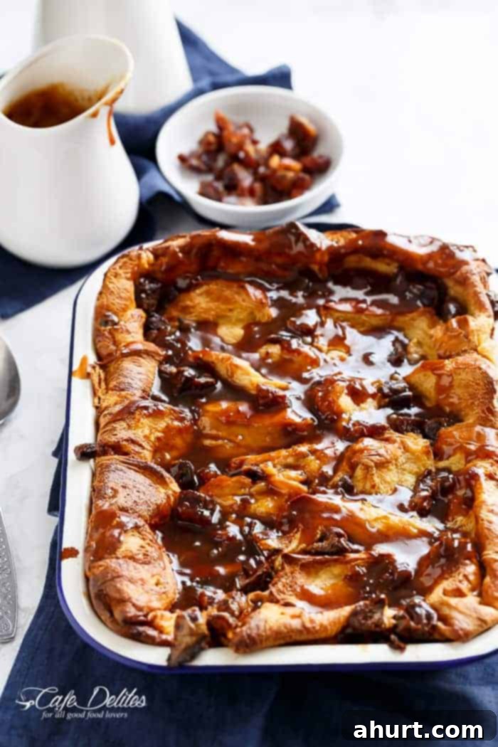 Top view image of Sticky Date French Toast Bake