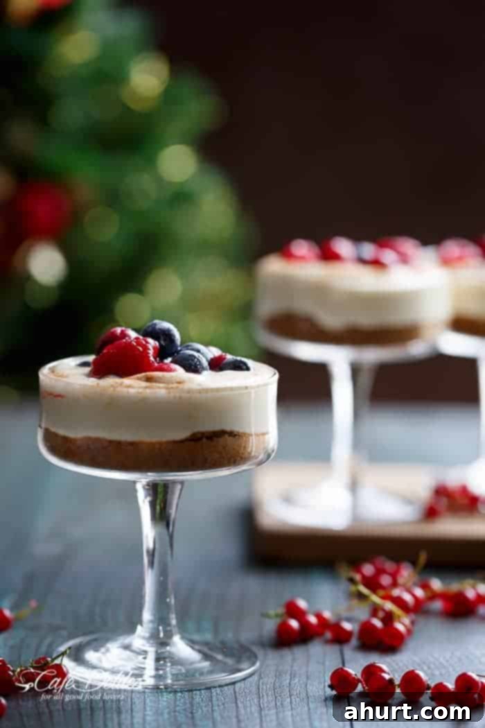 Effortless Eggnog Berry Cheesecakes 5 No Bake Eggnog Berry Cheesecakes