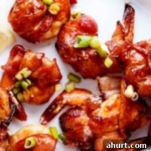 Irresistible Bacon-Wrapped Prawns 11 Top view of Bacon Wrapped Shrimp