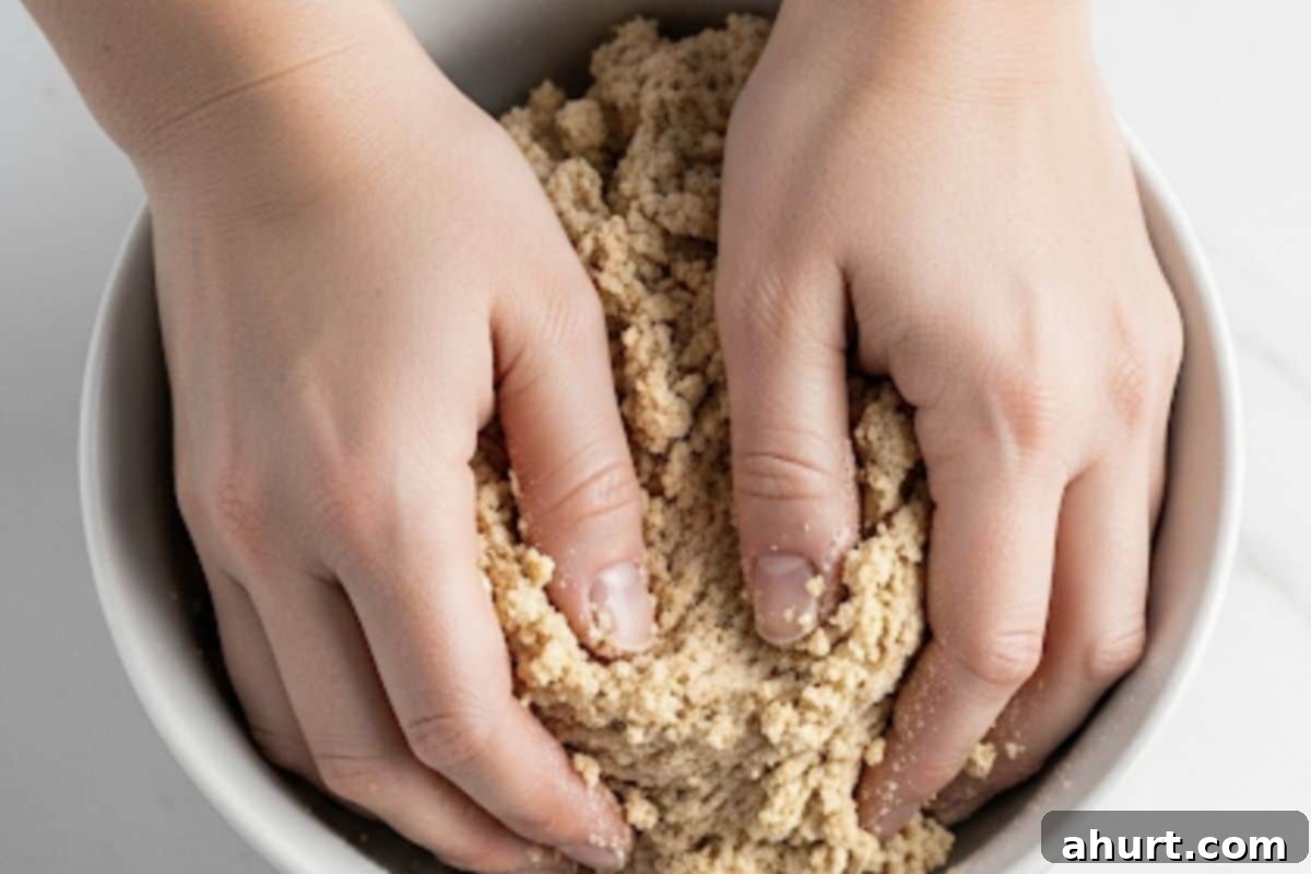 Simple Yeast-Free Flatbread Recipe 6 Use your hands to bring the dough together until combined.