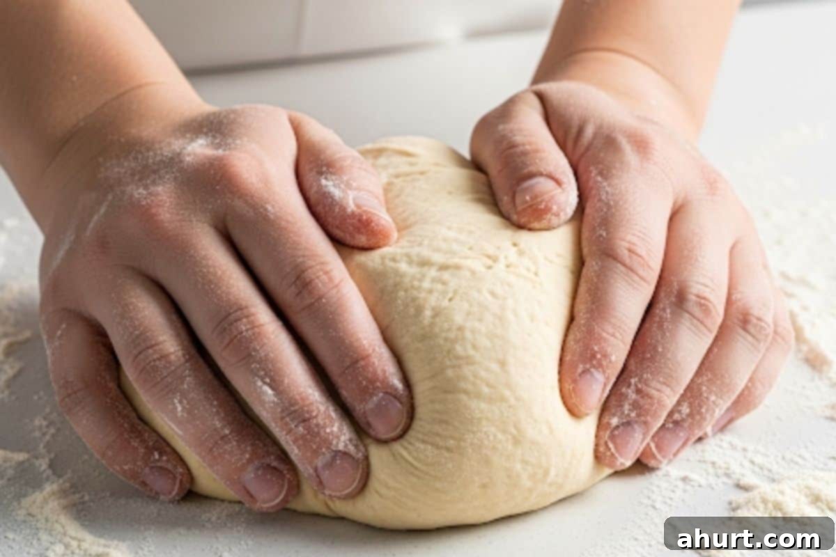 Simple Yeast-Free Flatbread Recipe 8 Knead the dough until smooth.