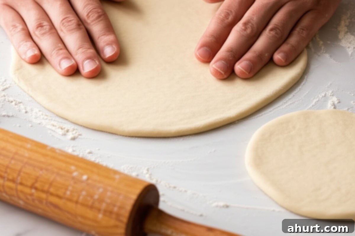 Simple Yeast-Free Flatbread Recipe 10 Flatten and roll each dough.