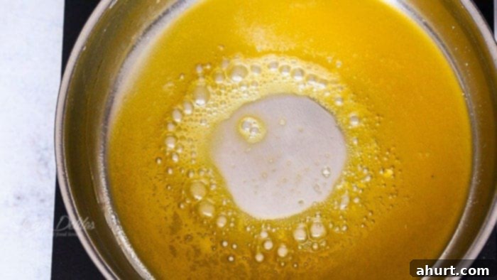 Nutty Browned Butter Shrimp Scampi 4 Browned Butter making for Shrimp Scampi