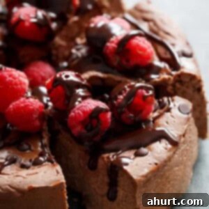 Guilt Free Chocolate Raspberry Cheesecake 8 Crustless Chocolate Raspberry Cheesecake pieces ready to be served