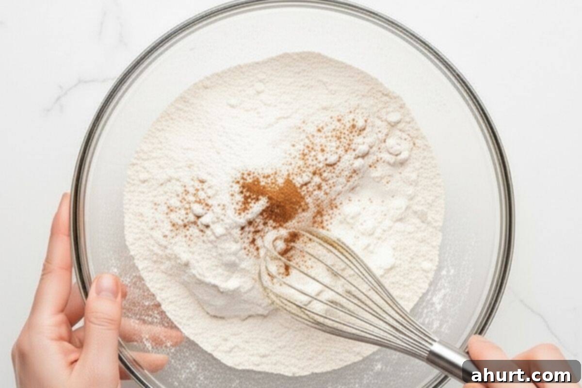 Sweet Cinnamon Fiesta Cake 6 In a bowl, combine flour, baking powder, cinnamon powder and salt.