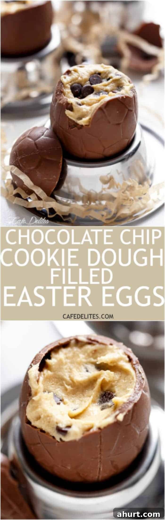 Indulgent Chocolate Chip Cookie Dough Easter Eggs 9 PIN image of Chocolate Chip Cookie Dough Filled Easter Eggs!