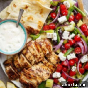 Zesty Greek Lemon Garlic Chicken Salad 6 Greek Lemon Garlic Chicken Salad on a platter