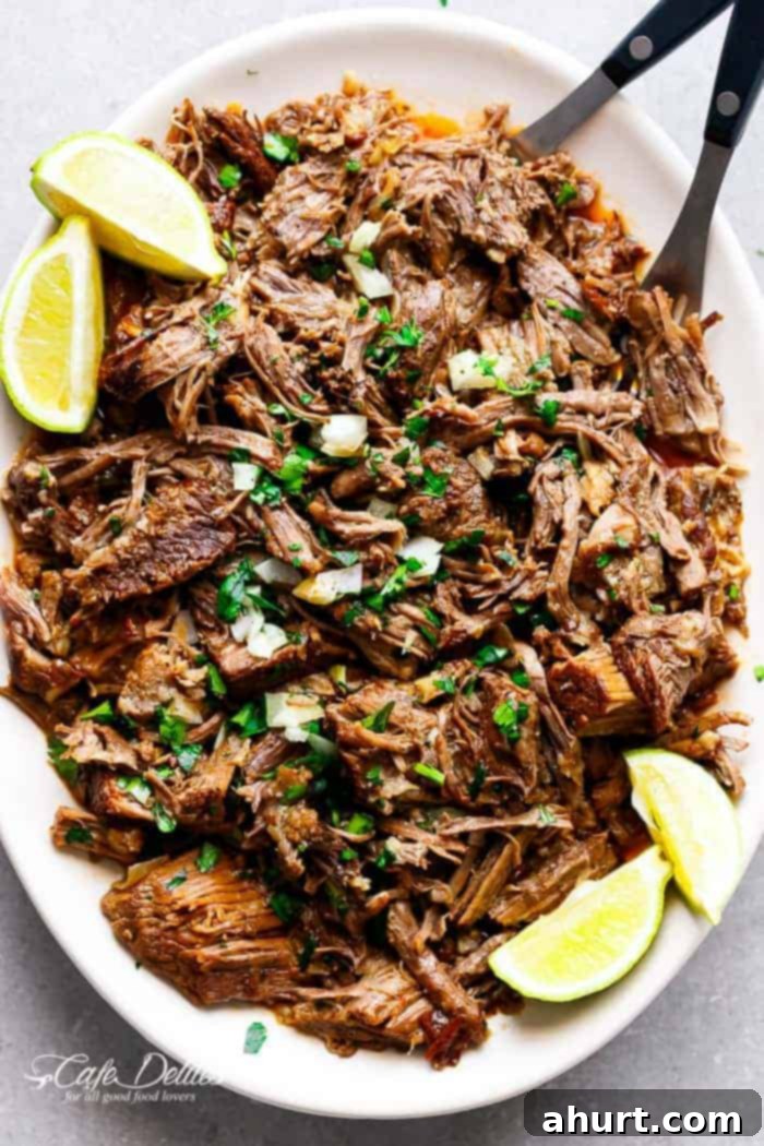 Fall-Apart Tender Slow Cooker Barbacoa Short Rib Tacos 3 Slow Cooker Barbacoa Short Ribs full of barbacoa flavours! Meat so tender it falls off the bone before being stuffed into Taco's and served with Avocado!