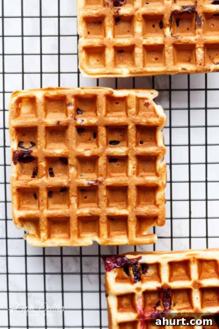 Waffles on a cooling rack  