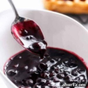 Fresh Homemade Blueberry Sauce 5 Blueberry Lemon Sauce in a bowl