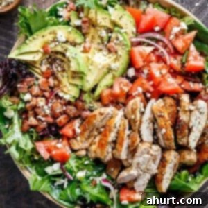 BLT Salad with Balsamic Chicken, Avocado & Feta 7 BLT Balsamic Chicken Avocado Salad on a platter