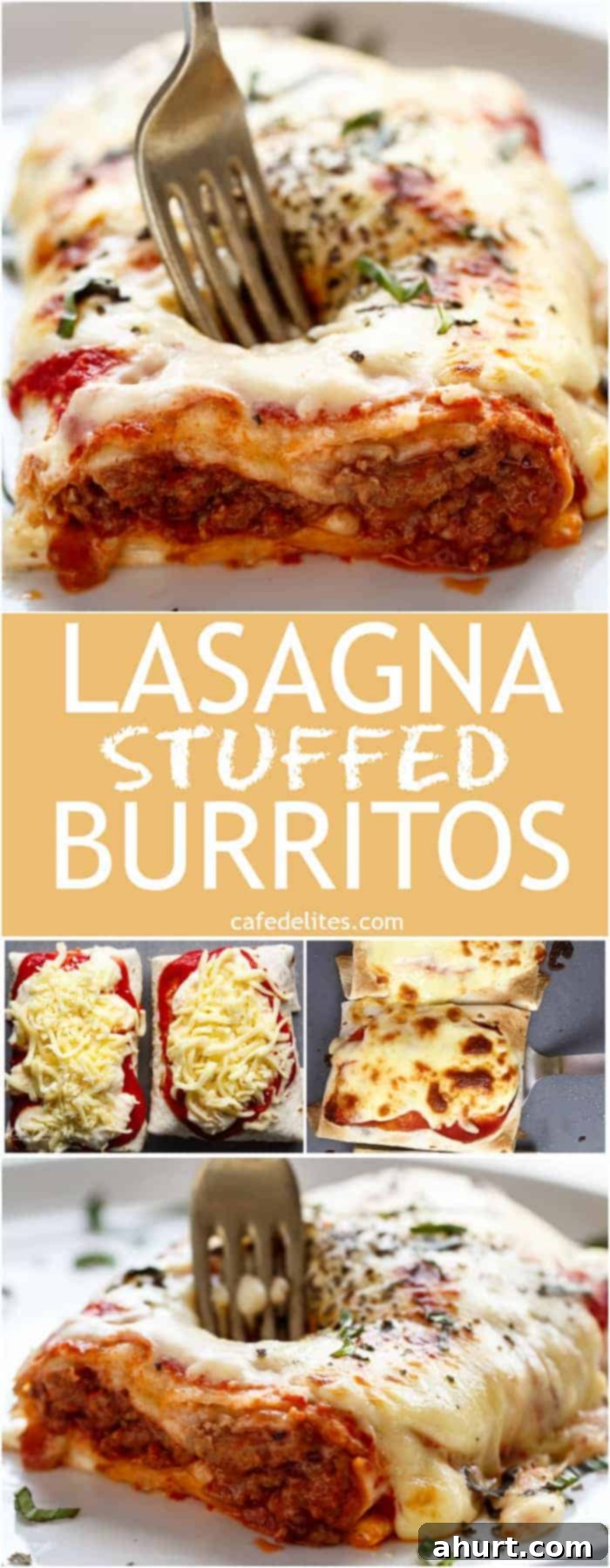 Effortless Lasagna Burrito Wraps 10 PIN image of Lasagna Stuffed Burritos