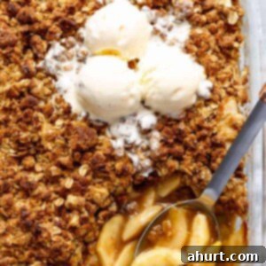 Effortless Apple Crumble 8 Apple Crumble with a scoop of ice cream
