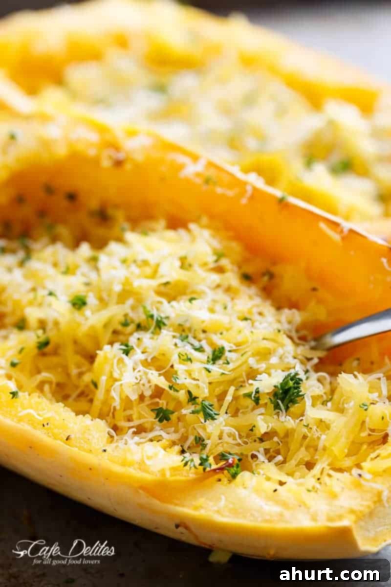 Spaghetti Squash Made Simple 2 Top view of Spaghetti Squash