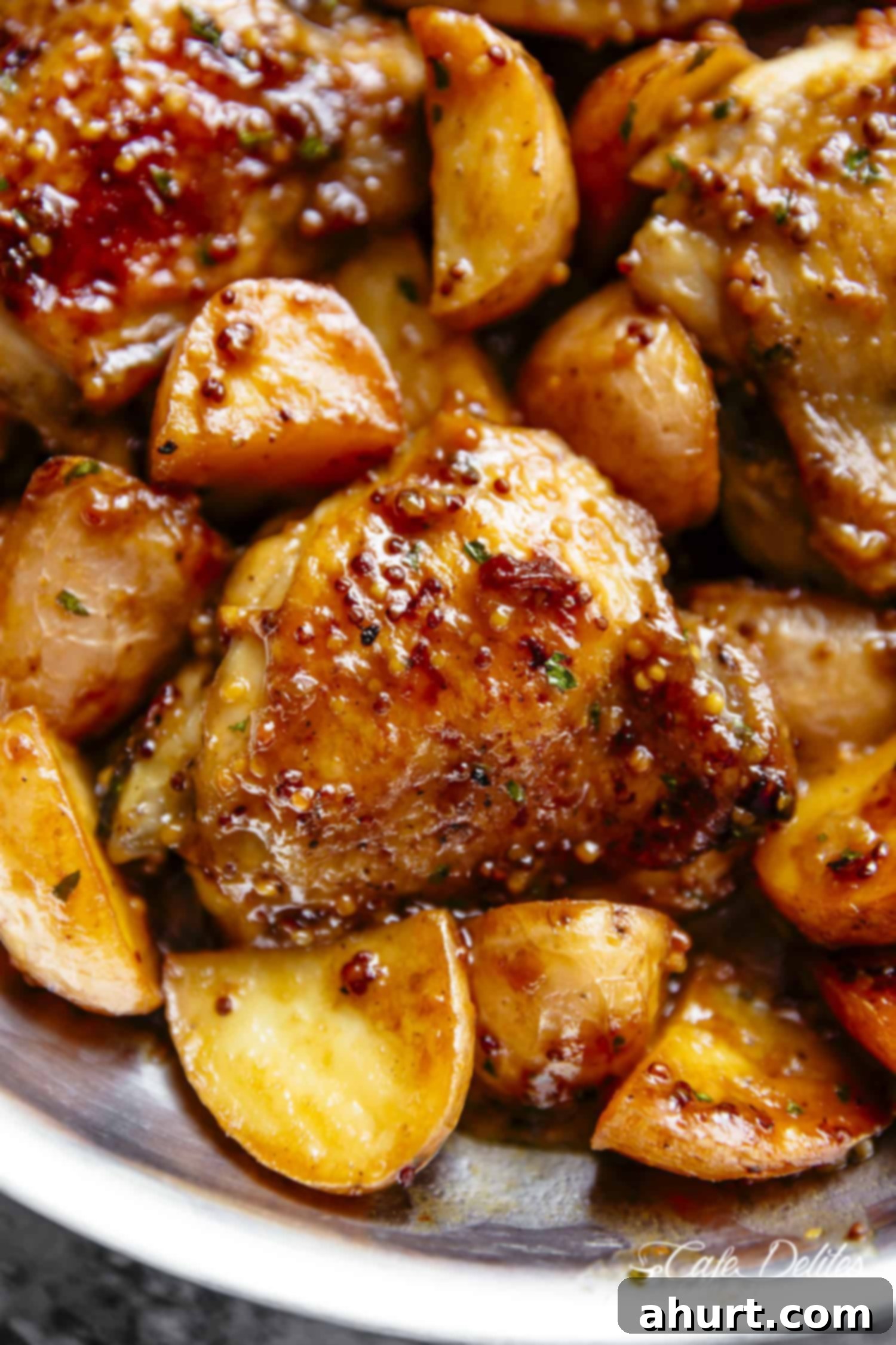 Sheet Pan Honey Mustard Chicken & Potatoes 12 Pieces of Honey Mustard Chicken & Potatoes