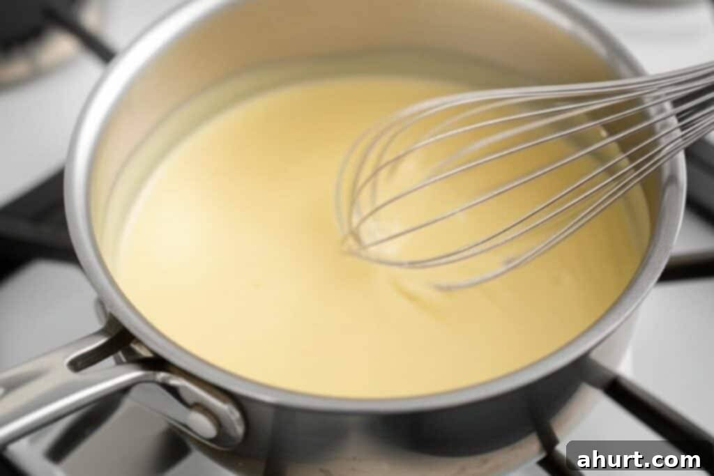 Creamy Parmesan Scalloped Potatoes 5 Step 3: Gradually whisking milk into roux