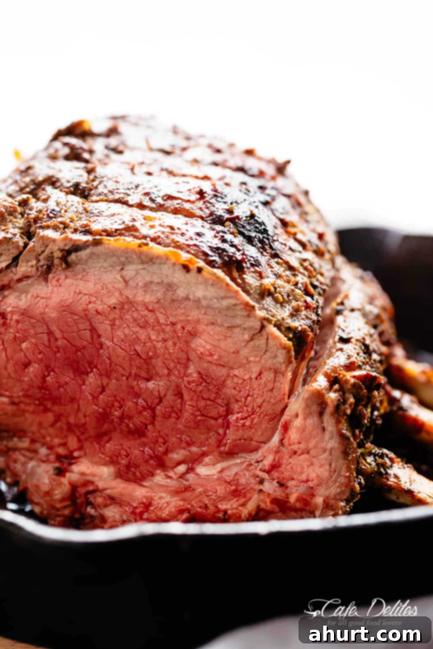 full size Prime Rib Roast full of flavor garlic butter and herbs!
