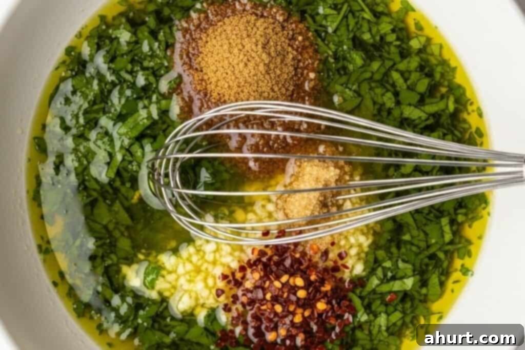 Zesty Crispy Cilantro Lime Chicken 5 Mixing marinade ingredients