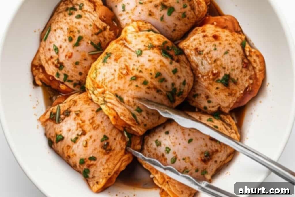 Zesty Crispy Cilantro Lime Chicken 6 Chicken marinating in bowl