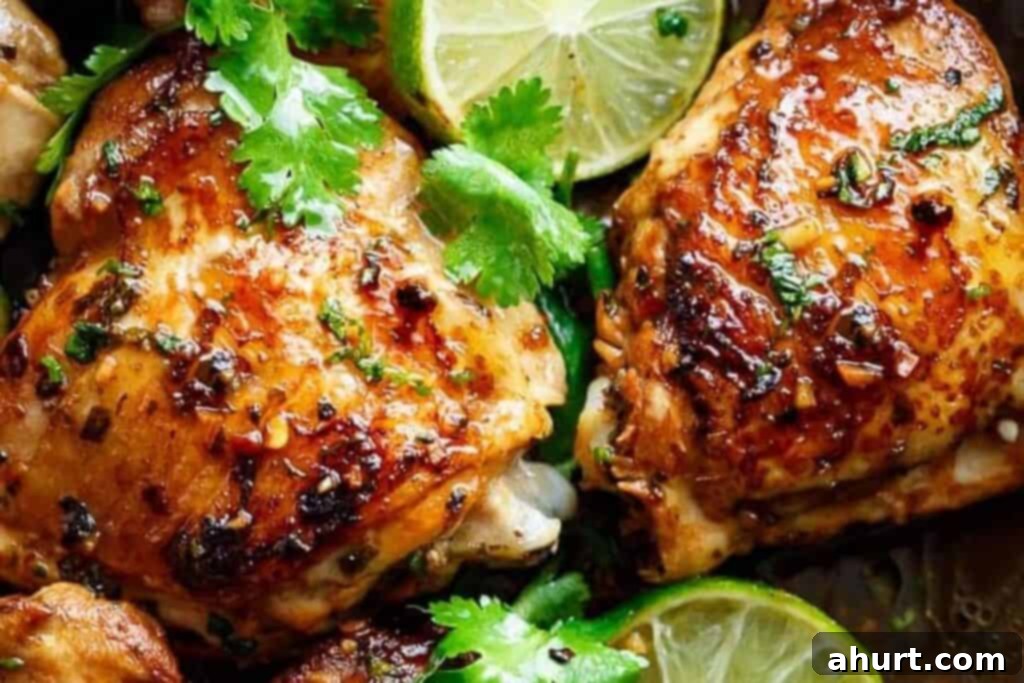 Zesty Crispy Cilantro Lime Chicken 9 Cooked cilantro lime chicken garnished