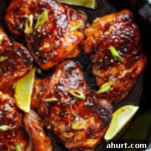 Honey Sriracha Glazed Chicken 13 Top view image of Honey Garlic Sriracha Chicken