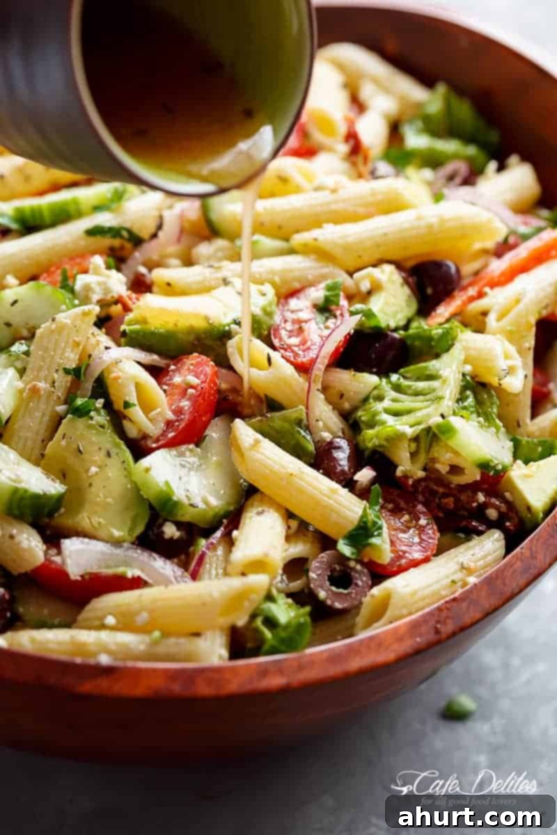 Zesty Mediterranean Pasta Salad 8 Lemon Herb Mediterranean Pasta Salad is loaded with so many Mediterranean salad ingredients, and drizzled an incredible Lemon Herb dressing in a bowl