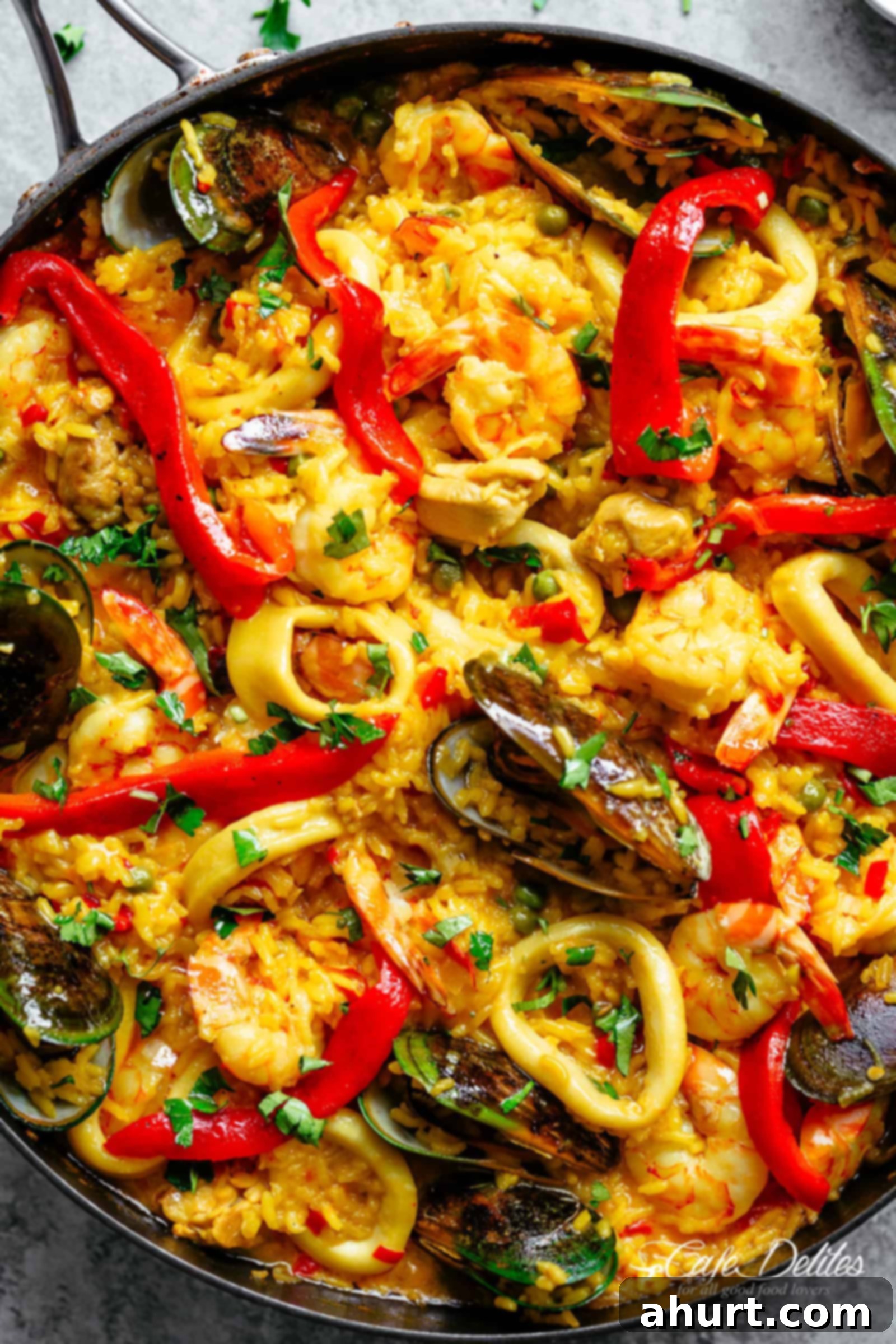 Paella Perfection 2 Top view image of Classic Spanish Paella