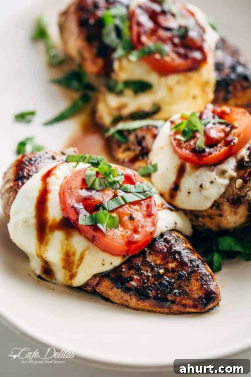 Buffalo Mozzarella Grilled Chicken Caprese 4 Grilled Chicken Caprese pieces, with soft, creamy Buffalo Mozzarella slices