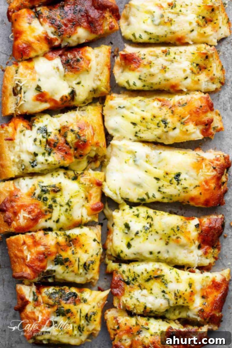 Foolproof Gooey Garlic Cheese Bread 2 There's regular garlic bread, and then there's THIS Cheesy Garlic Bread! Soft on the inside, crispy on the edges, the perfect cheese/butter/garlic ratio.