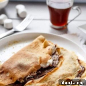 Nutella S'mores Crepes 9 Nutella S'mores Crepes on a plate