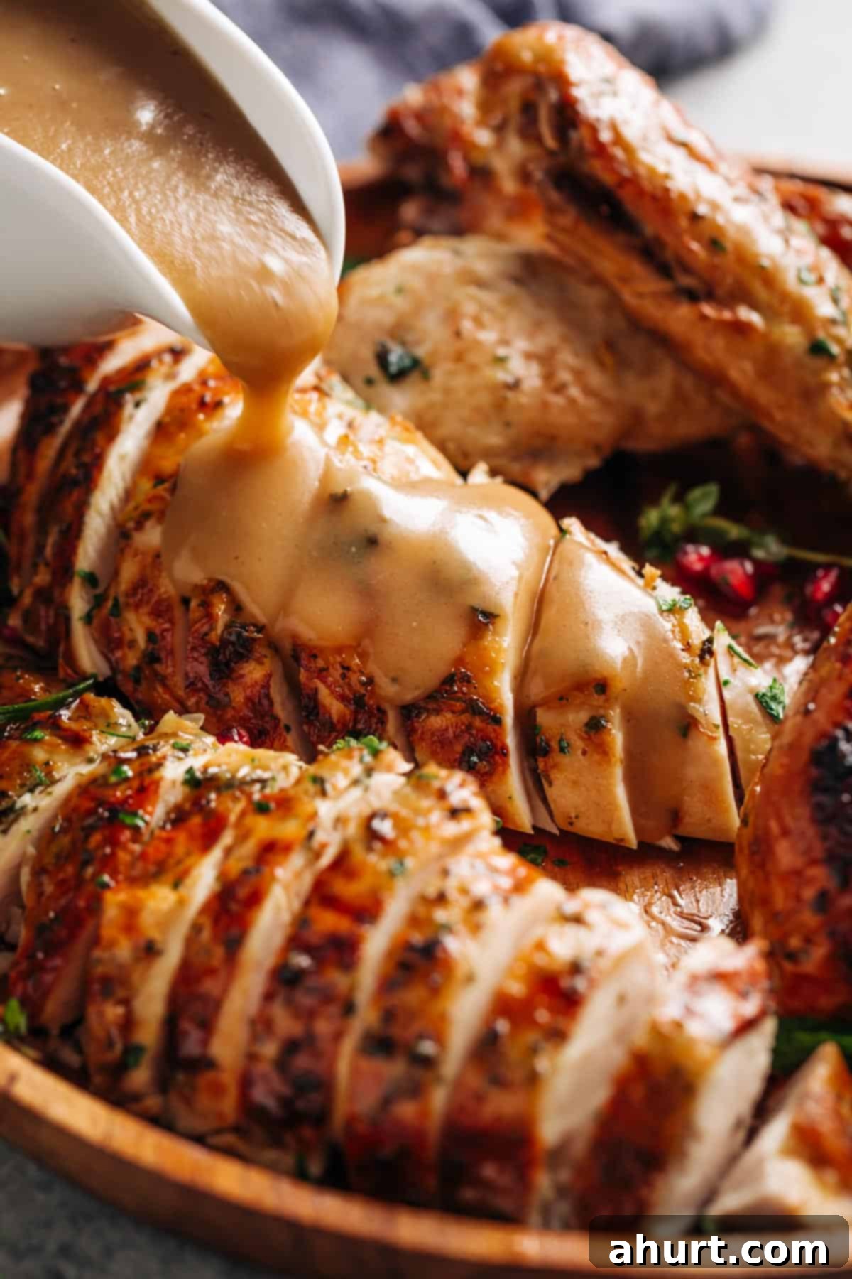 Perfect Crispy Skin Slow Cooker Turkey and Rich Gravy 2 Crispy Skinned Slow Cooker Turkey is THE MOST succulent Turkey, WITHOUT brining OR marinading! This Turkey will have EVERYONE talking