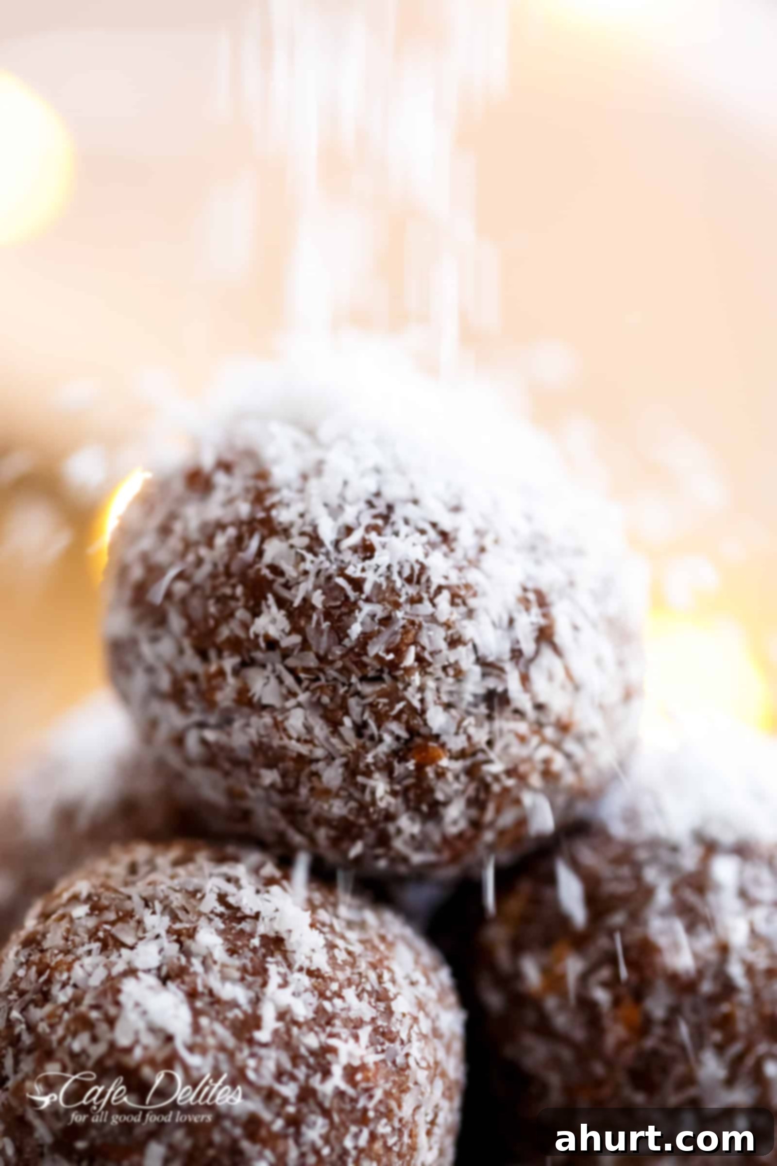 No-Bake Chocolate Rum Treats 8 Easy Chocolate Coconut Balls are easy without melting any chocolate!