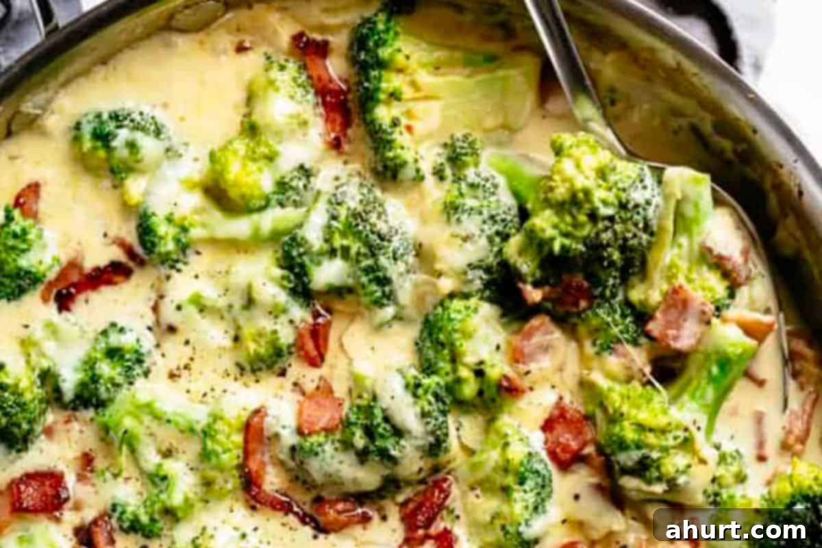 Creamy Broccoli and Bacon 11 Image of Creamy Broccoli & Bacon.