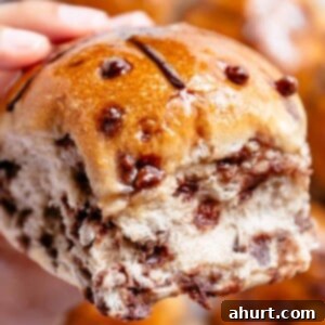 Easy Chocolate Chip Hot Cross Buns 4 Delicious Homemade hot cross buns