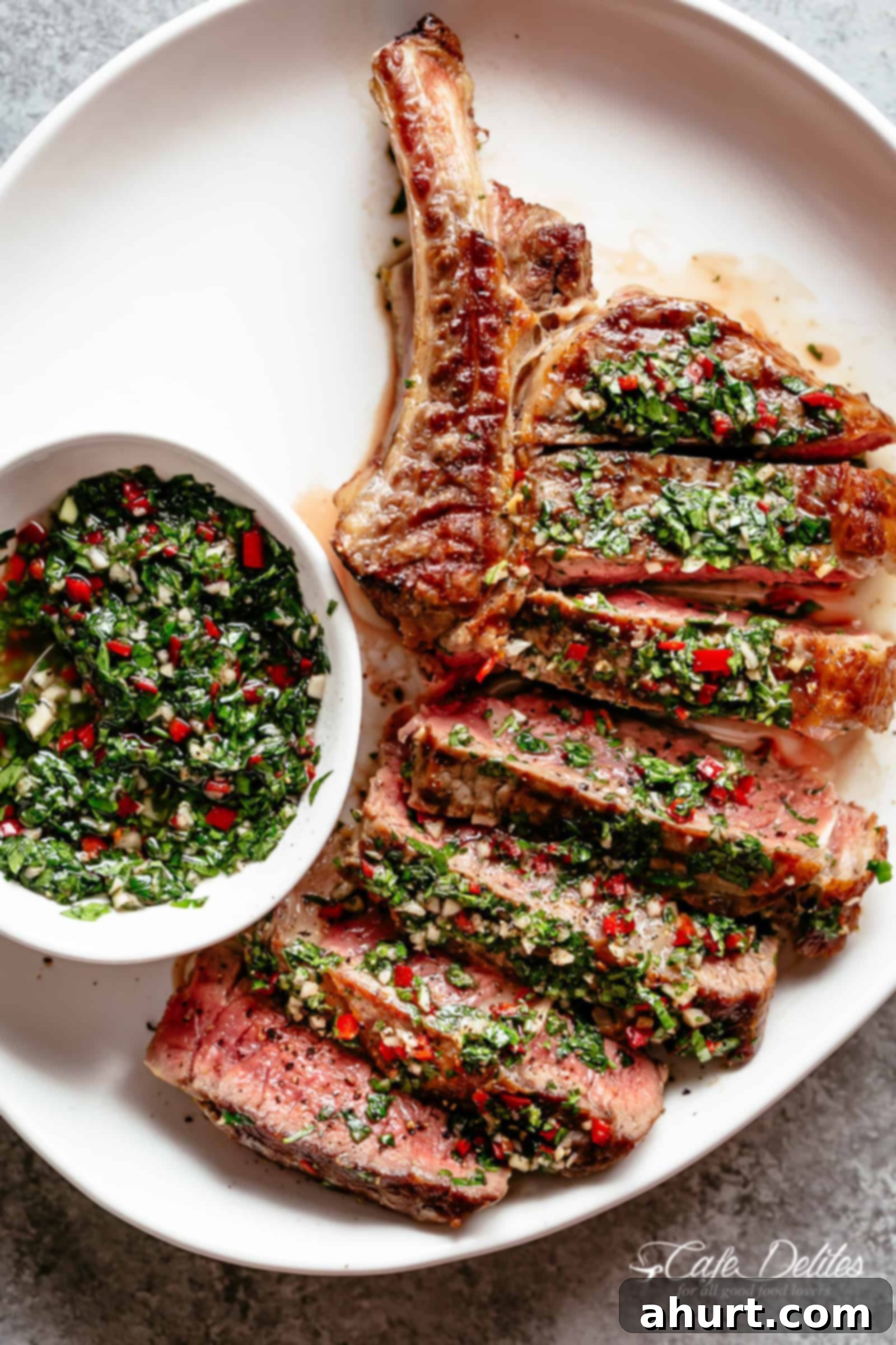 Steaks with Chimichurri | cafedelites.com Steaks with Chimichurri!