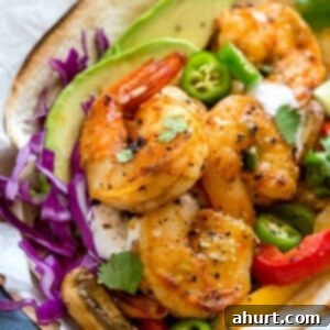 Fiery Shrimp Fajitas 13 Spicy shrimp fajitas wrapped in a flour tortilla