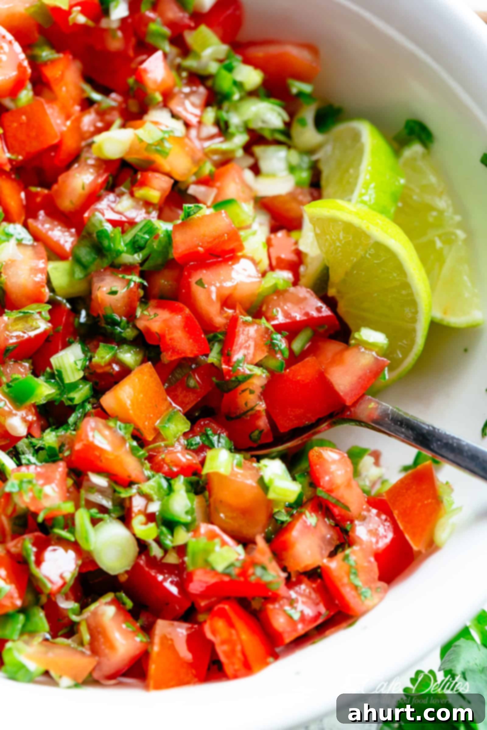 Pico De Gallo recipe | cafedelites.com Pico De Gallo serve tortilla chips to tacos, enchiladas or Carne Asada