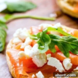 Elevated Smoked Salmon Goat Cheese English Muffin 5 Super zoom in image of Smoked Salmon and Goats Cheese