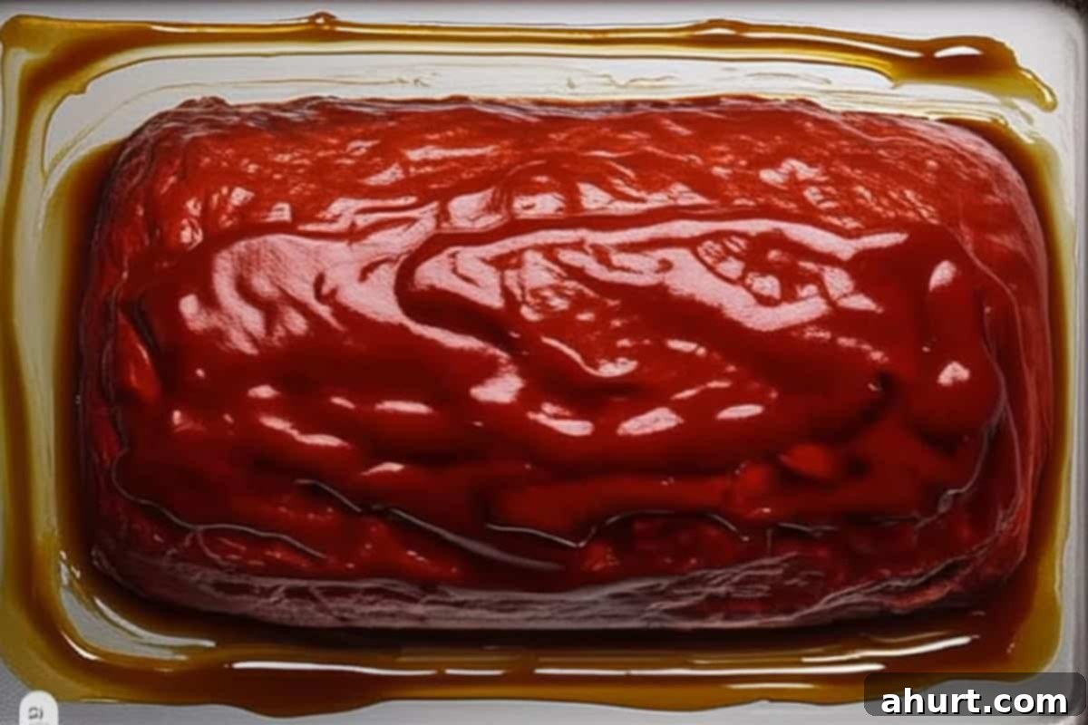 Perfect Homemade Meatloaf 6 Formed meat mixture into a loaf shape on the prepared tray.