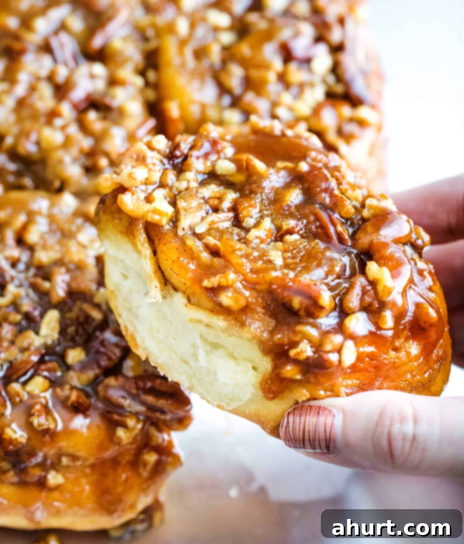 These maple pecan sticky buns are Soft, sweet and sticky in fingers, ready to be enjoyed.