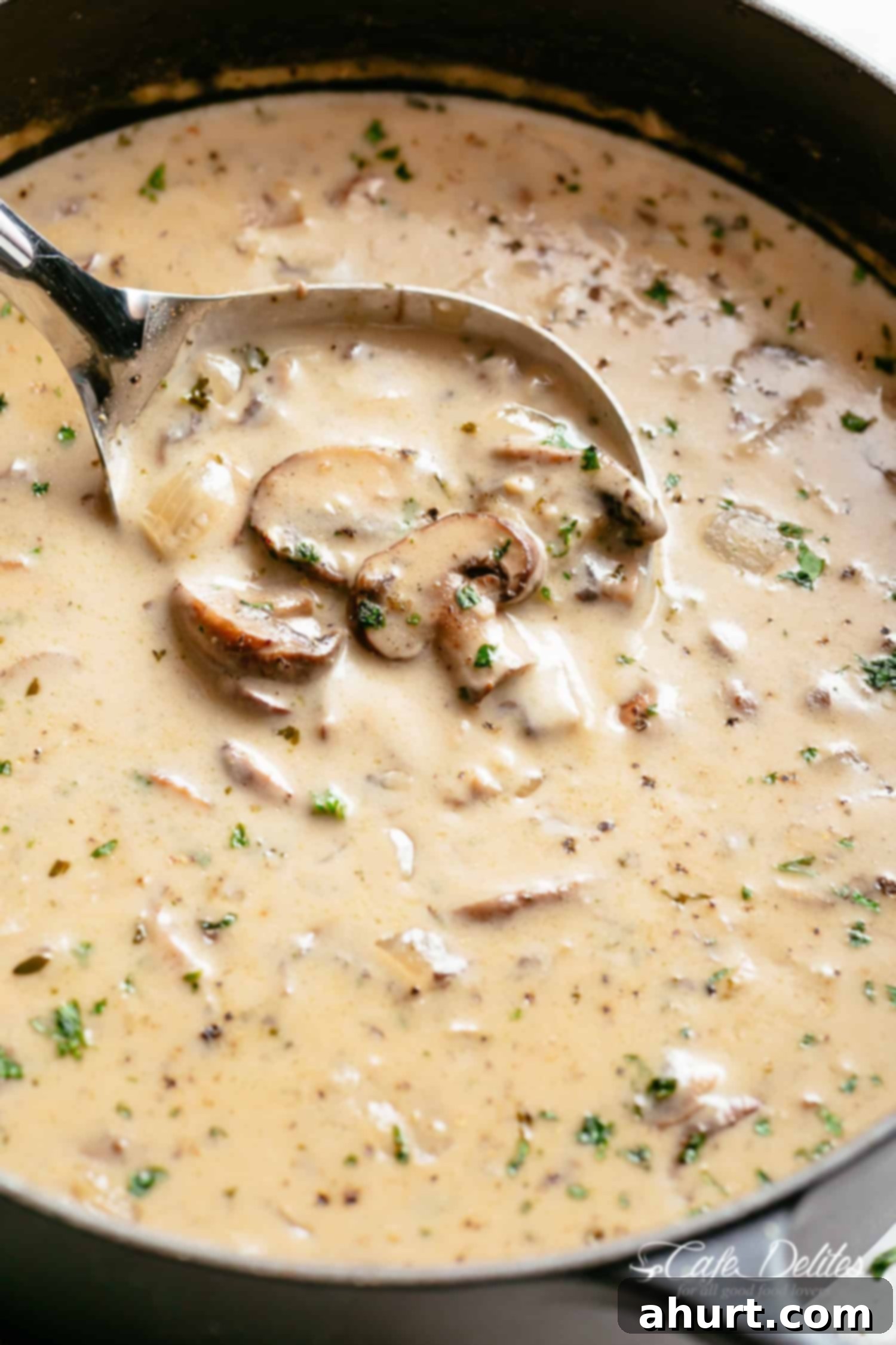 Velvety Forest Mushroom Puree 2 Homemade Cream of Mushroom Soup is full flavored and so easy to make, you won\'t buy soup in a can again!