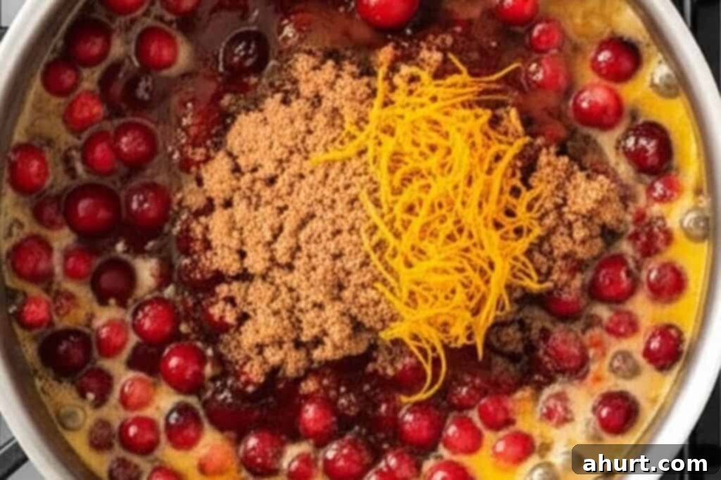 The Ultimate Cranberry Sauce 5 Cranberries simmering