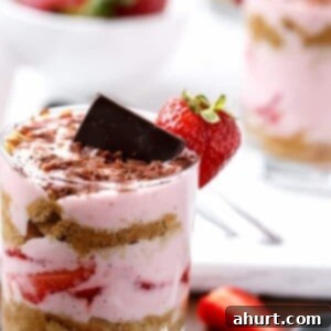 Luscious Strawberry Tiramisu Parfait 5 Strawberries and Cream Tiramisu Parfait in a glass