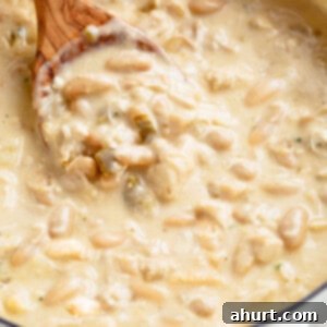 Hearty White Turkey Chili 9 Creamy White Turkey Chili in a bowl