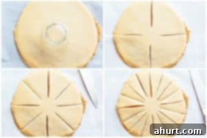 Starry Cinnamon Pull-Apart 6 Step by step making of Cinnamon Star Bread, showing the layering and cutting process