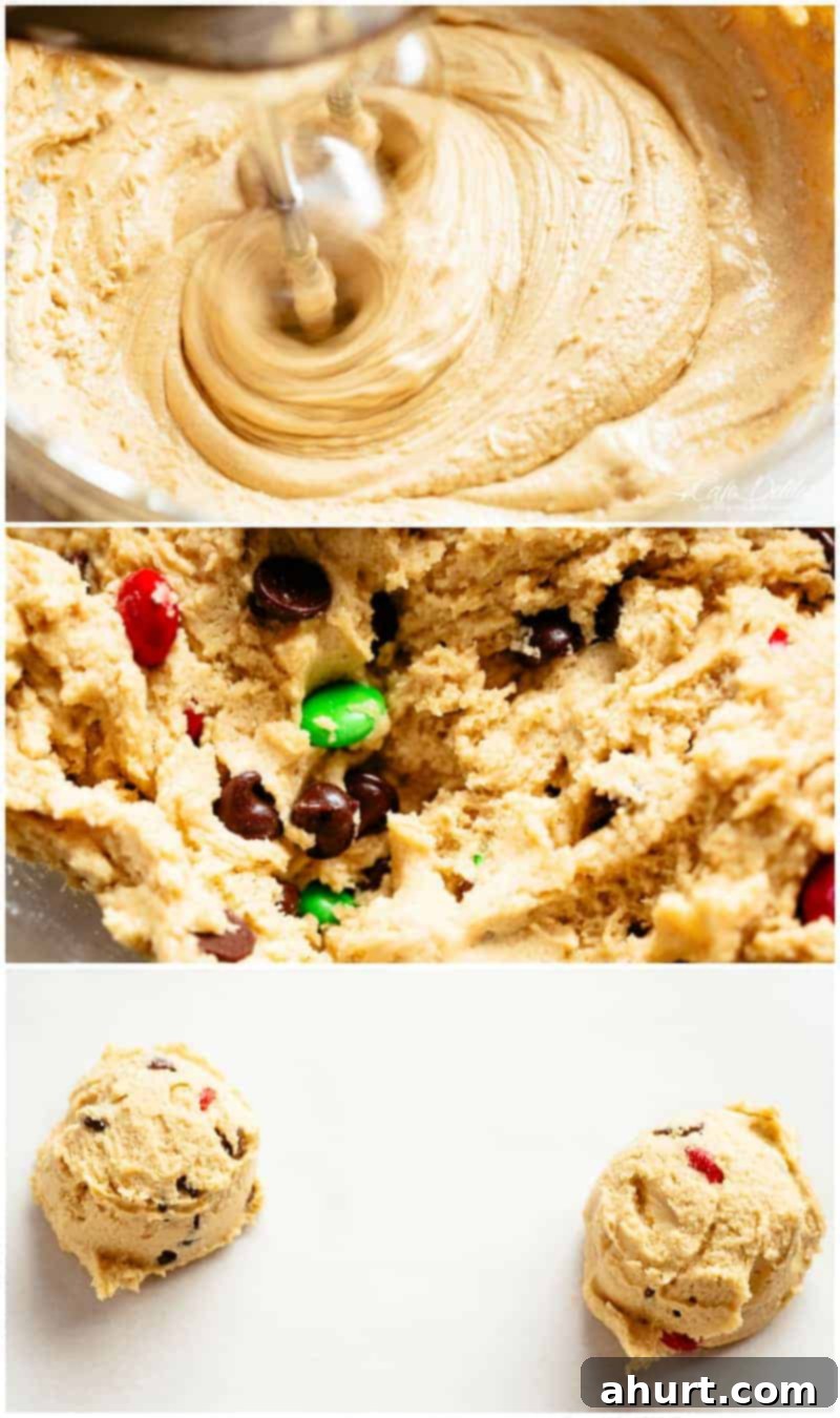 Steps to prepare M&M Cookies (Soft Santa Cookies)