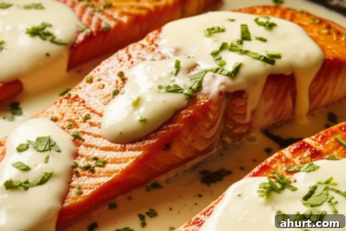 Decadent Garlic Butter Salmon 9 Add the salmon back to the skillet and spoon the sauce over the fillets. Add a squeeze of lemon juice and chopped parsley.
