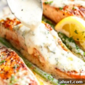 Dijon-Glazed Salmon 4 creamy Dijon sauce poured on Salmon is a deliciously foolproof recipe