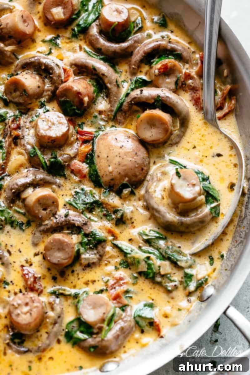 Velvety Garlic Butter Mushrooms 12 Juicy image of Creamy Garlic Butter Tuscan Mushrooms
